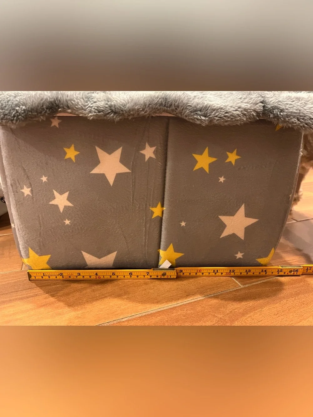 Gray Plush Pet House with Trim - Cozy Indoor Dog Bed